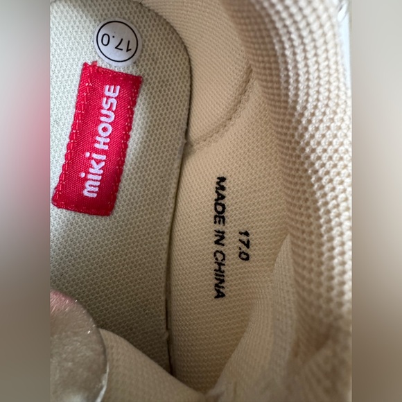 Miki House White & Gold Toddler Sneakers - Picture 9 of 12